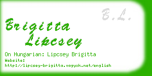 brigitta lipcsey business card